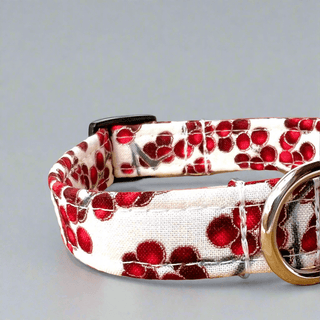 Christmas Red Frosted Berries Designer Dog Collar 7 - Hippytails