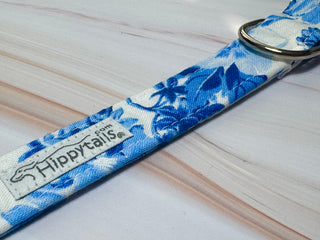 Blue Floral Dog Collar