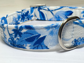 Blue Floral Dog Collar