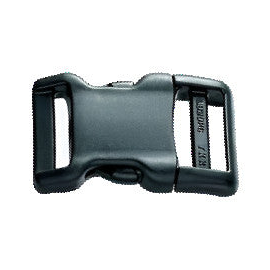 Black plastic buckle