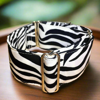 Zebra Martingale Collar - Hippytails
