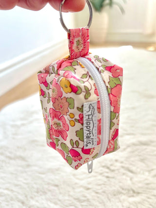 Matching poo bag holder - 6 patterns, dog poo bag dispenser, handmade fabric dog poo bag holder, washable poo bag holder