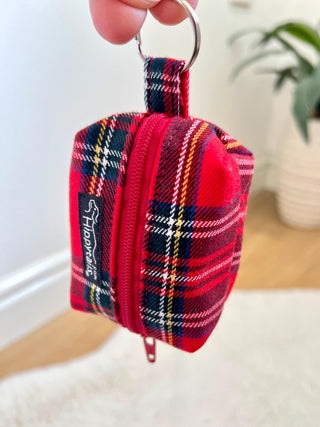 Matching poo bag holder - 6 patterns, dog poo bag dispenser, handmade fabric dog poo bag holder, washable poo bag holder