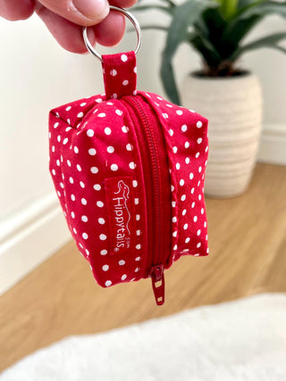 Matching poo bag holder - 6 patterns, dog poo bag dispenser, handmade fabric dog poo bag holder, washable poo bag holder