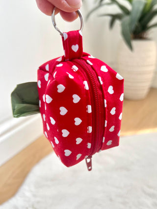 Matching poo bag holder - 6 patterns, dog poo bag dispenser, handmade fabric dog poo bag holder, washable poo bag holder