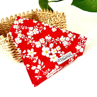 Red Jasmine Dog Bandana 3 - Hippytails