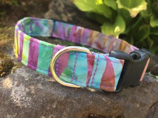 Purple Tie Dye Dog Collar 1 - Hippytails
