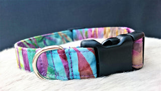 Purple Tie Dye Dog Collar 4 - Hippytails