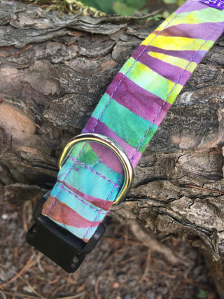 Purple Tie Dye Dog Collar 5 - Hippytails