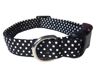 Black Polka Dot Dog Collar 6 - Hippytails