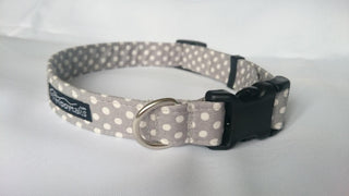 Red, Grey or Mint Green Polka Dot Dog Collar 5 - Hippytails