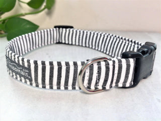 Chambray Designer Dog Collar 3 - Hippytails