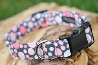Pink Bubbles Dog Collar 1 - Hippytails