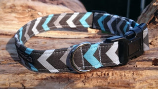 Mini Chevrons Dog Collar 1 - Hippytails