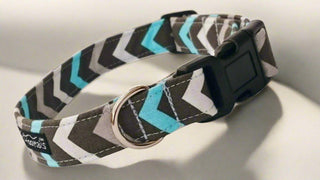 Mini Chevrons Dog Collar 4 - Hippytails