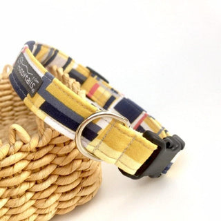Yellow Geometric Dog Collar 4 - Hippytails
