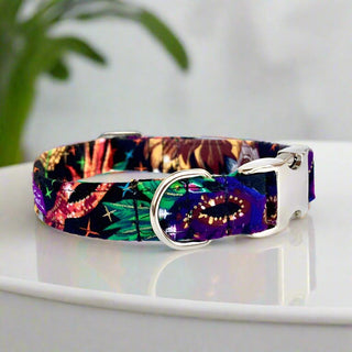 Venetian Masks Dog Collar 1 - Hippytails