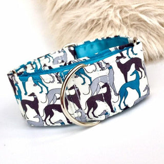 Turquoise Greyhound Martingale Collar 5 - Hippytails